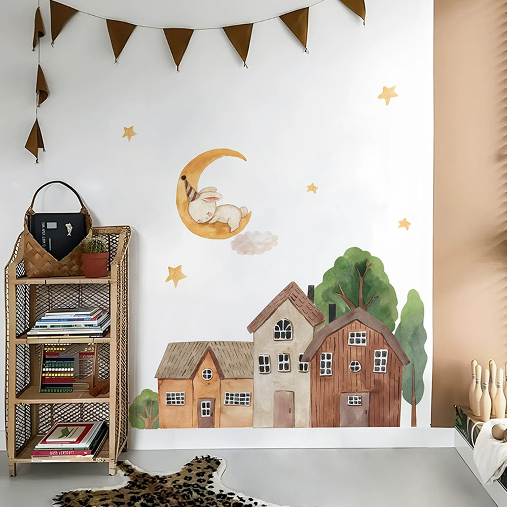 Stoff Cartoon Wald Vintage Sta – Baby Nursery Wall Mural Bewertung und Preis
