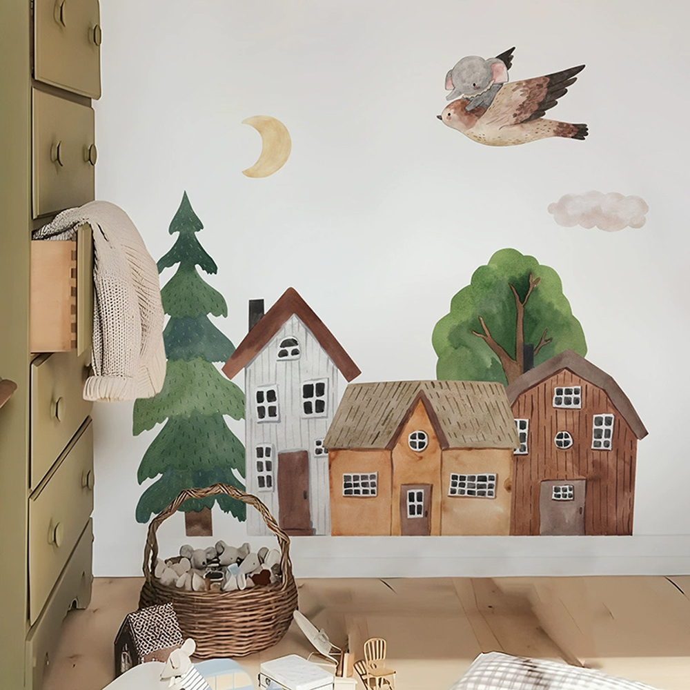 Stoff Cartoon Wald Vintage Sta – Baby Nursery Wall Mural Bewertung und Preis