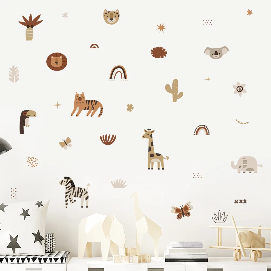 Cartoon Afrika Tiere Elefant Z – Baby Nursery Wallpaper Bewertung und Preis