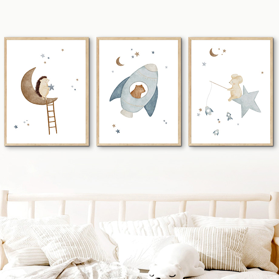 Cartoon Tiere Kinderzimmer Wan – Baby Nursery Animal Prints Bewertung und Preis