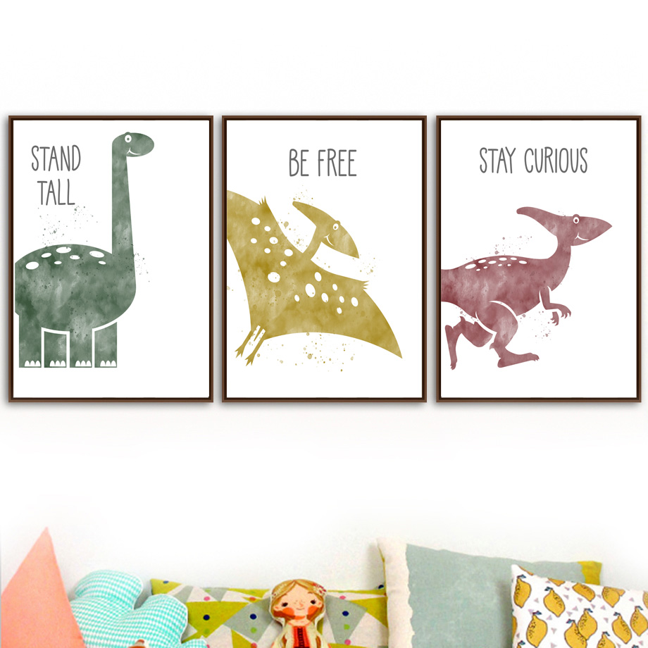 Nette Dinosaurier Cartoon Tier – Baby Nursery Quotes Wall Art Bewertung und Preis